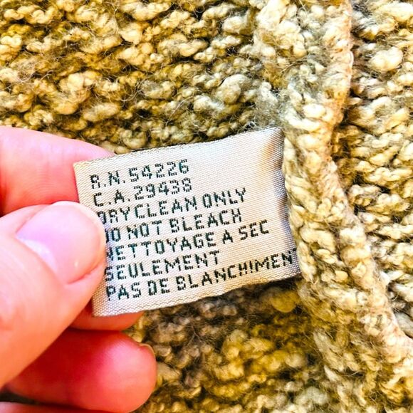 ROYAL ROBBINS Cardigan Sweater Womens Large Chunky Knit Green Cotton Wool Blend - Picture 4 of 8